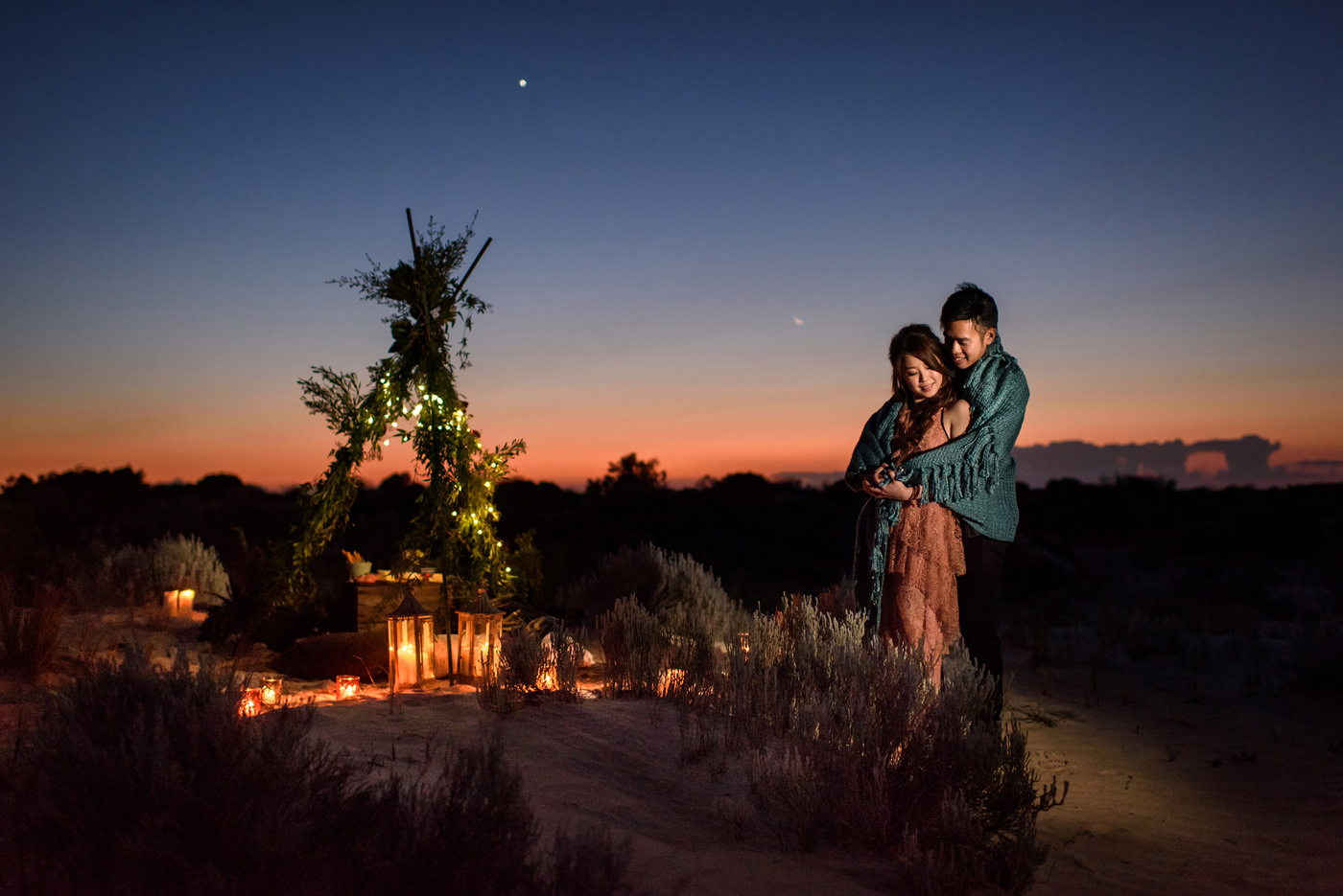 Perth Pre-wedding Lancelin Milky Way Photos