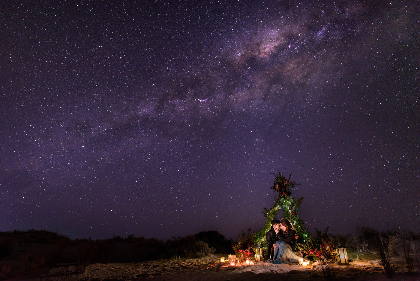 Perth Pre-wedding Lancelin Milky Way Photos