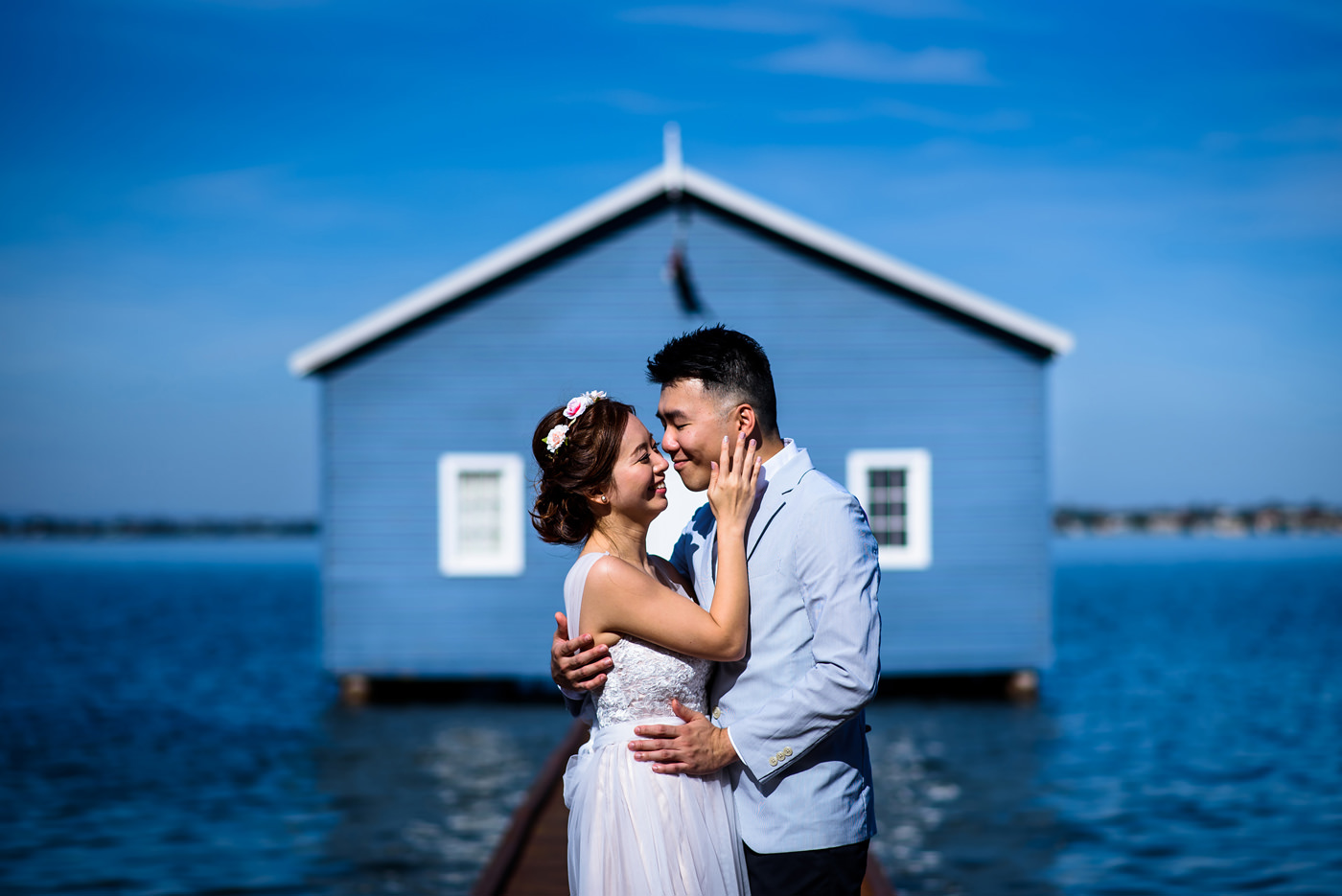 Crawley Edge Boatshed Blue Boathouse pre-wedding