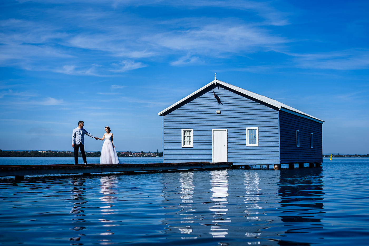 Crawley Edge Boatshed Blue Boathouse pre-wedding